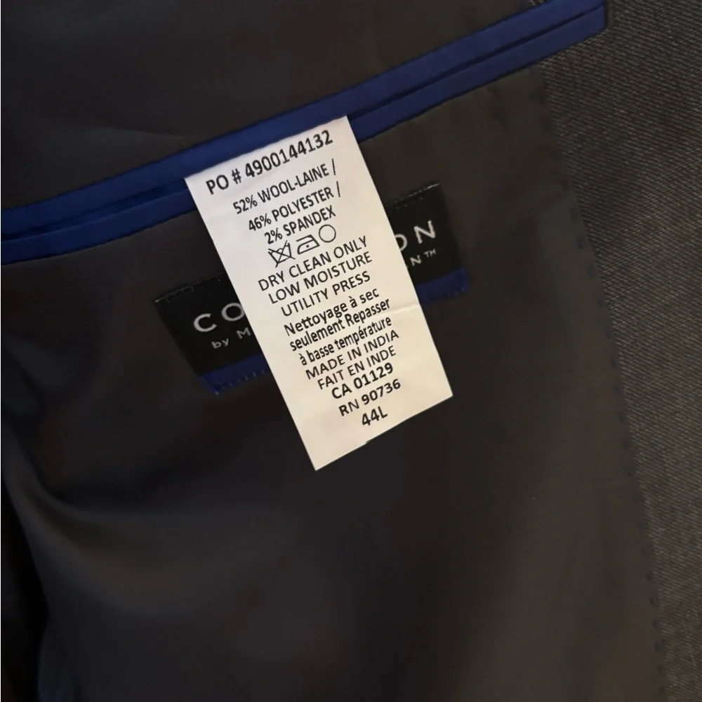 Men's Michael Strahan Modern Fit Gray Two-Button Suit Jacket sz 44L
